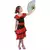 Maskeraddräkt flamenco flicka, Storlek: 10-12 år (130-140 cm)