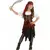 Brun och svart piratmaskeraddräkt med korsett flicka, Storlek: 11-13 år (158 cm)