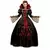 Lyxig barock vampyrmaskeraddräkt för dam Halloween, Storlek: Medium/Large