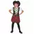 Svart och röd piratmaskeraddräkt dam, Storlek: 4-6 år (110-120 cm)