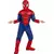Lyxig muskulös Spiderman™-maskeraddräkt barn, Storlek: 5-6 år (110 till 116 cm)