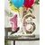 Vit sifferställning för ballonger 64 cm, Storlek: 6