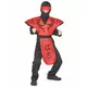 Ninjadrakmaskeraddräkt röd pojke, Storlek: 4-6 år (110-120 cm)