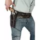 Svart eller brun cowboybälte med hölster vuxen