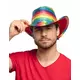 Regnbågsfärgad cowboyhatt med paljetter vuxen