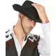 Svart cowboyhatt för vuxen med snöre