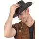 Svart cowboyhatt för vuxen