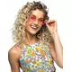 Jättestora runda rosa hippieglasögon
