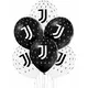12 svarta och vita latexballonger Juventus™ 30 cm