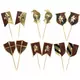 12 dubbelsidiga riddarstickers 7–8 cm