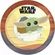 8 papperstallrikar med baby Yoda, The Mandalorian™, 23 cm