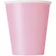 8 ljusrosa pappmuggar 210 ml