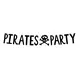 Girlang i svart kartong Pirates Party 14 cm x 1 m