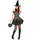Sexig häxmaskeraddräkt med livstycke dam Halloween, Storlek: Medium/Large
