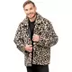 Leopardmönstrad fuskpälsrock för vuxen, Storlek: Large