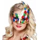 Venetiansk mask med flerfärgade romber för vuxen
