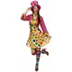 Rolig clownmaskeraddräkt för dam, Storlek: Medium/Large
