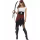 Tandad piratmaskeraddräkt dam, Storlek: X-Large