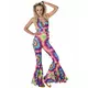 Psykedelisk hippieoverall maskeraddräkt dam, Storlek: Medium
