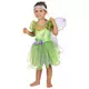 Grön älvmaskeraddräkt med paljetter flicka, Storlek: 5-6 år (M)