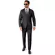 Svart Mr. Solid-maskeraddräkt för herr Suitmeister™, Storlek: Large (EU 52-54)