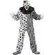 Maskeraddräkt monstruös clown svart och vit vuxen, Storlek: Large
