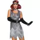Lyxig glittermaskeraddräkt i charlestonstil dam, Storlek: Medium (40-42)