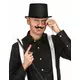 Svart hög hatt i plast för vuxen, image 2