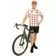 Sauciflex cyklistmaskeraddräkt vit och röd herr, Storlek: Small/Medium