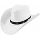 Vit och svart cowboyhatt vuxen, image 2