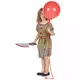 Maskeraddräkt skrämmande clown grå flicka, Storlek: 10-12 år (130-140 cm), image 2