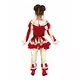 Skrämmande rödvit clownmaskeraddräkt flicka, Storlek: 5-6 år (110-115 cm), image 2