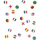 150 bordskonfetti med flaggor från flera nationer, image 2
