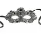Antik silverfärgad mask med stenar vuxen, image 2