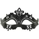 Svart venetiansk mask med strass vuxen, image 2