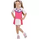 Rosa och vit cheerleader-maskeraddräkt flicka, Storlek: 5-7 år (128 cm), image 2