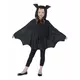 Svart fladdermusponchomaskeraddräkt för barn Halloween, Storlek: 10-12 år (145/158 cm), image 2
