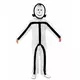 Maskeraddräkt med Stickman-masker för barn, Storlek: 5-6 år (105-121 cm), image 2