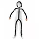 Maskeraddräkt med Stickman-masker vuxen, Storlek: Medium/Large (52), image 3
