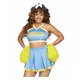 Lyxig ljusblå cheerleader-maskeraddräkt dam, Storlek: Medium (40-42), image 3