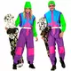 Fluorescerande snowboardåkare-maskeraddräkt vuxen, Storlek: Medium, image 4